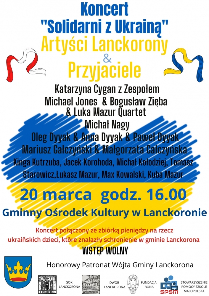 Grafika artykułu: Solidarni z Ukrainą - koncert 20 marca 2022