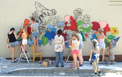 Grafika artykułu: Mural na ścianie GOKu