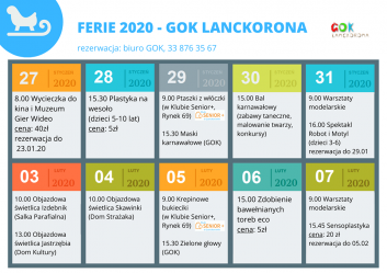 Grafika artykułu: FERIE 2020