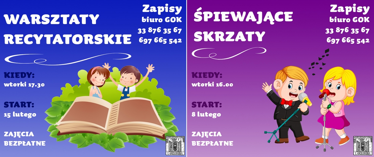 Grafika artykułu: Zapraszamy na bezpłatne zajęcia w GOK