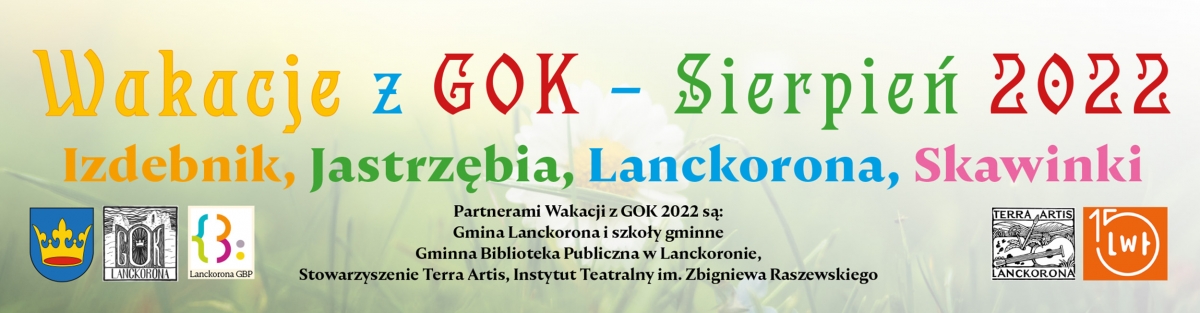 Grafika artykułu: Sierpień na Wakacjach z GOK